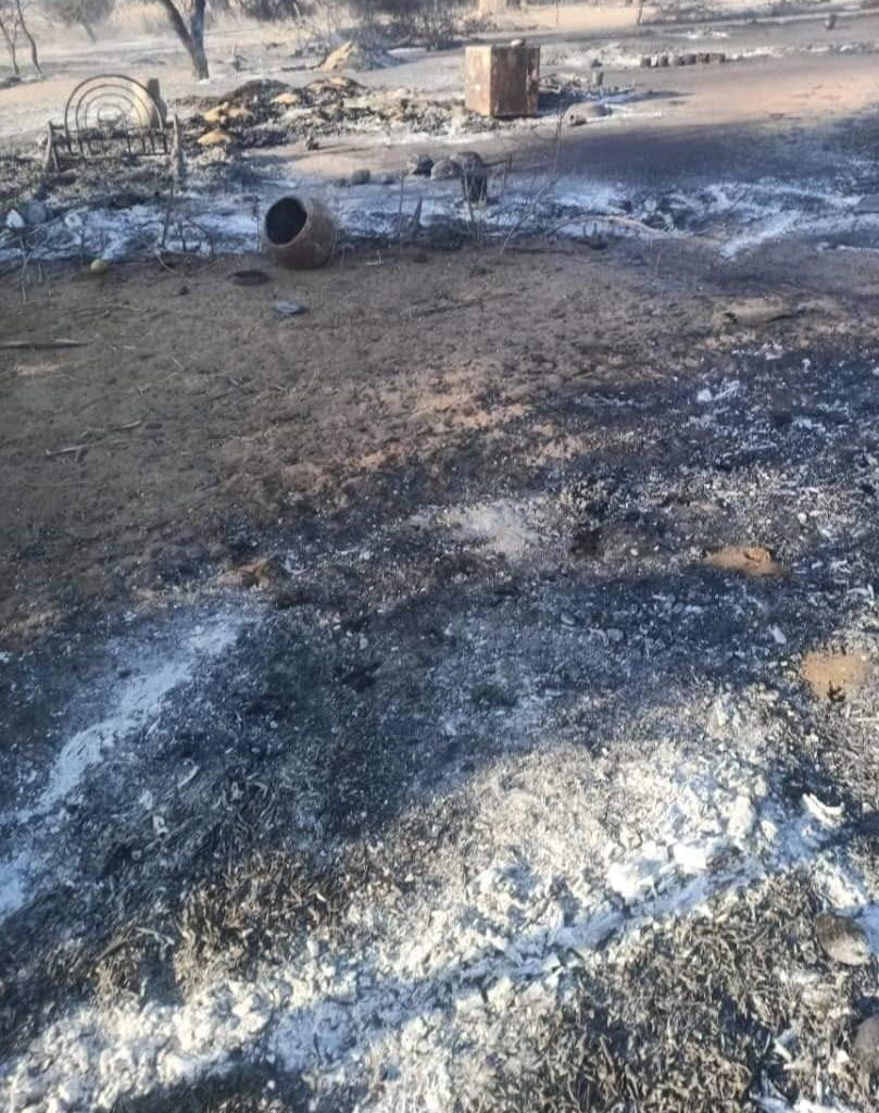 آثار حرق عدد من القرى شرق نيالا
