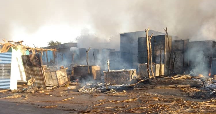 حرق سوق مرين بزالنجي